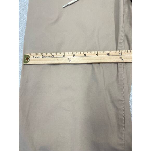 Talbots Pants Khaki Wide Leg Crop 10 Summer Beach Vibes, Drawstring Waistband - Picture 9 of 14